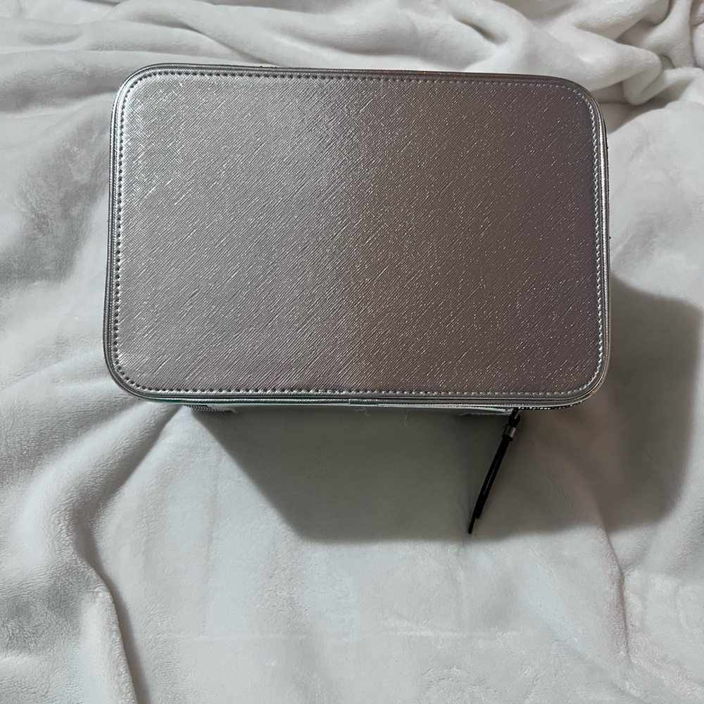 Victoria's Secret Glittering Black and Silver Cosmetic Case - Picture 5 of 6